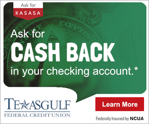 Texasgulf Federal Credit Union Kasasa Cash Back Checking